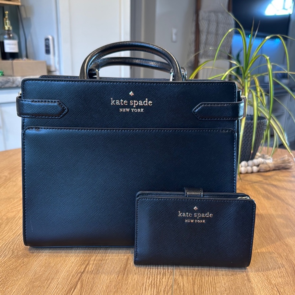 Kate Spade Black Purse and Wallet Set
